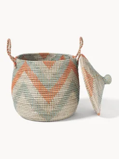 Set di 2 cesti con coperchio Mija