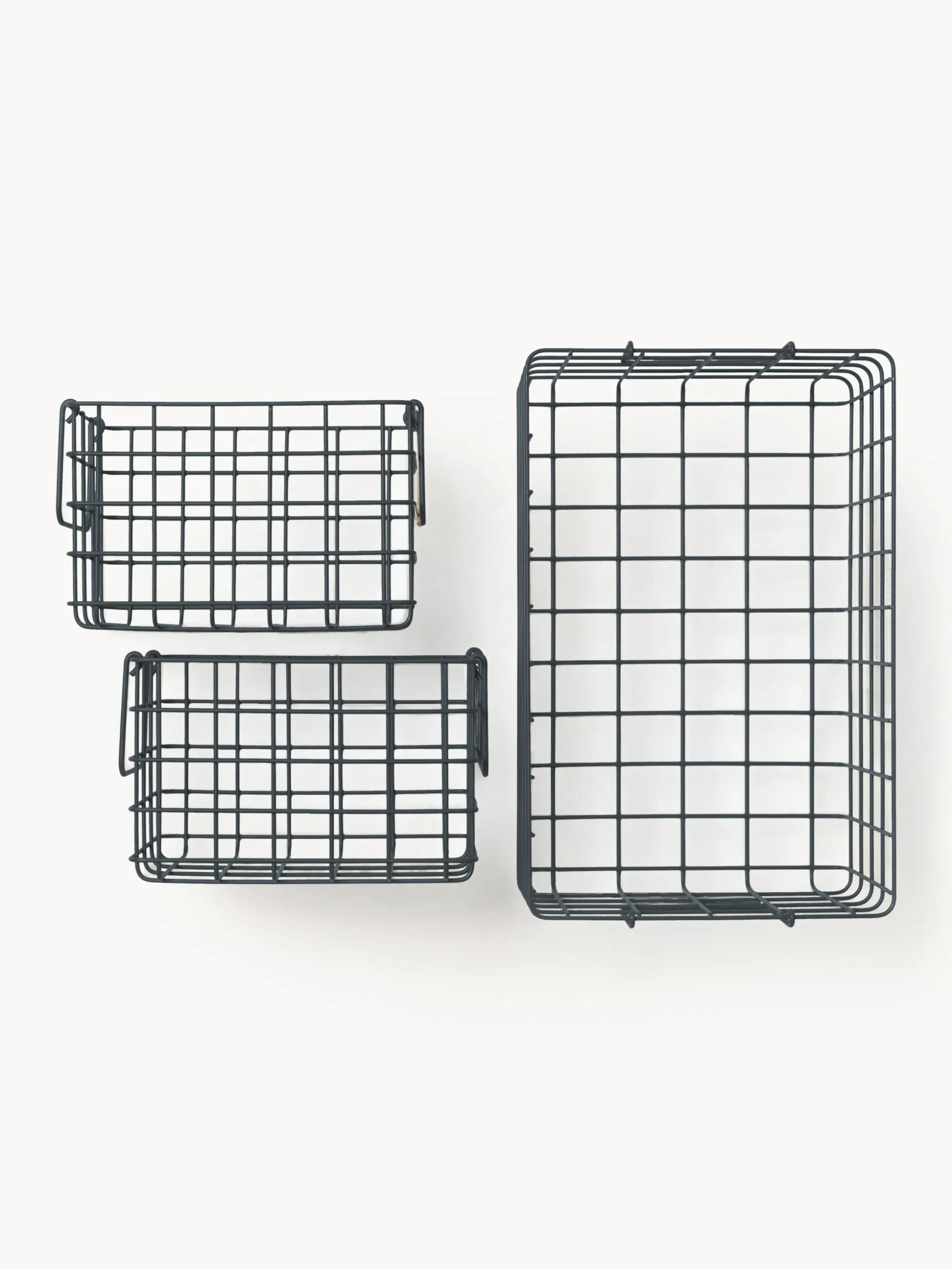 Set di 3 cestini in metallo The Baskets