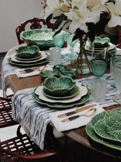 Set di 2 ciotole da portata dipinte a mano Cabbage