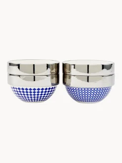 Set di 4 ciotole in porcellana Aunty