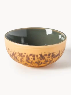Set di 4 ciotole per salse fatte a mano con smalto reattivo 70's