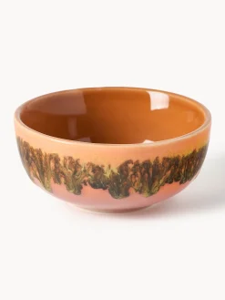 Set di 4 ciotole per salse fatte a mano con smalto reattivo 70's