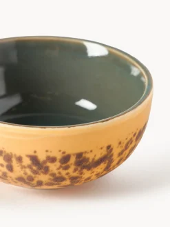 Set di 4 ciotole per salse fatte a mano con smalto reattivo 70's