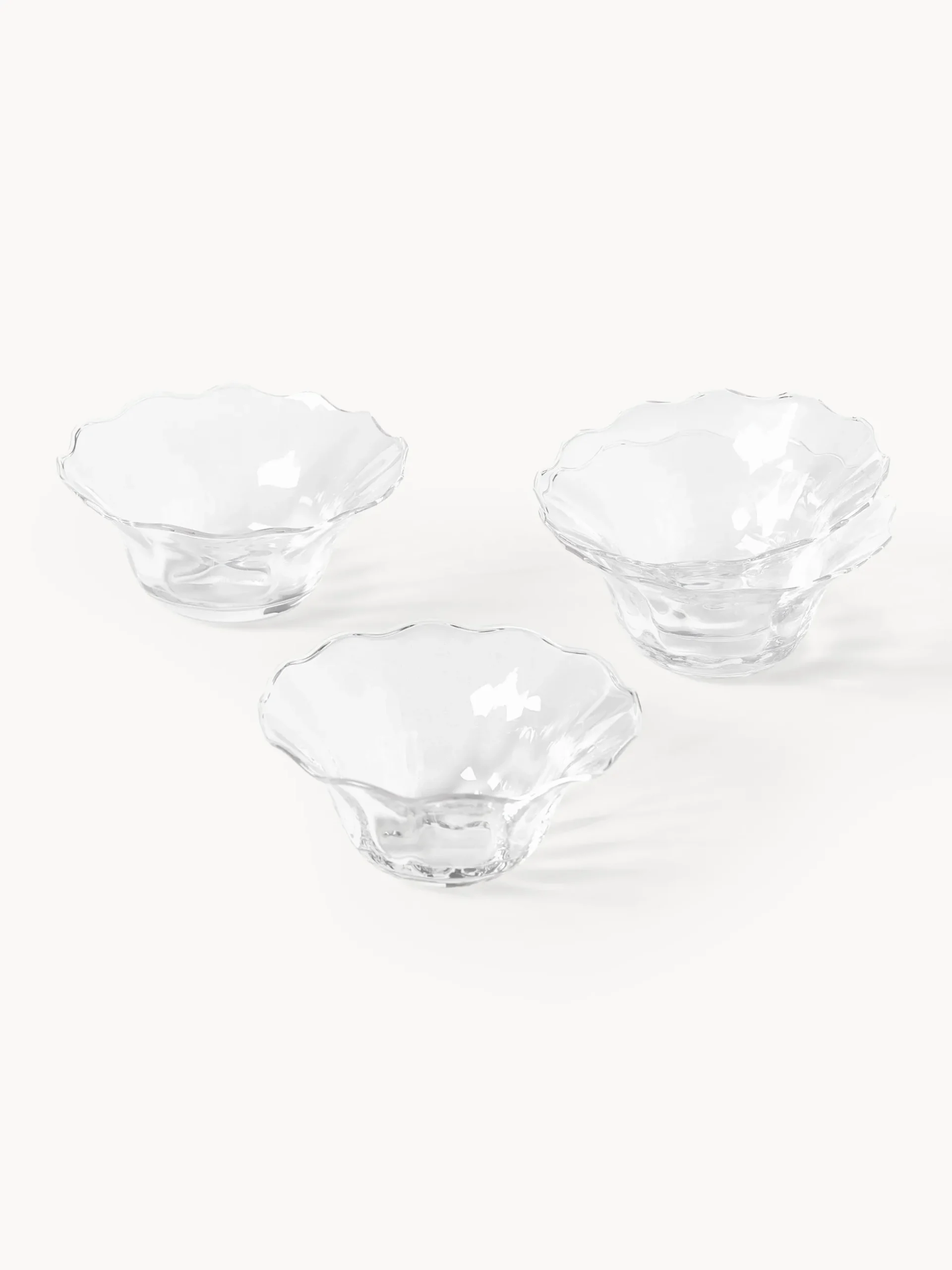 Set di 4 ciotole piccole in vetro soffiato Tulya