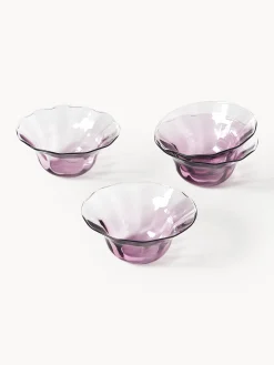 Set di 4 ciotole piccole in vetro soffiato Tulya