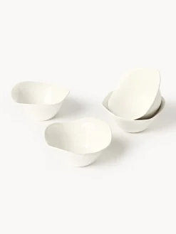 Set di 4 ciotole piccole in porcellana dalla forma organica Joana