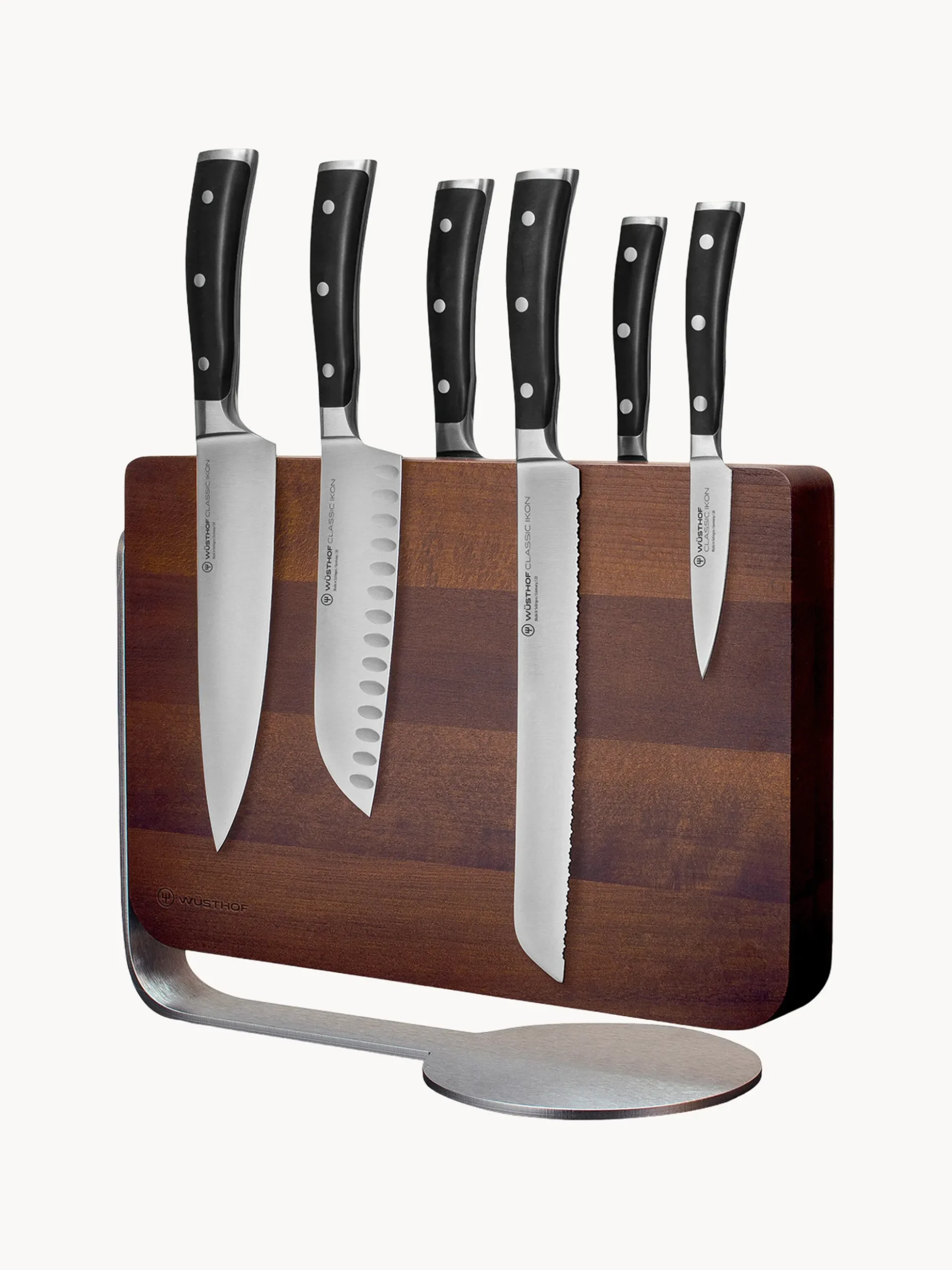 Set di 6 coltelli con ceppo in legno di faggio Classic Icon