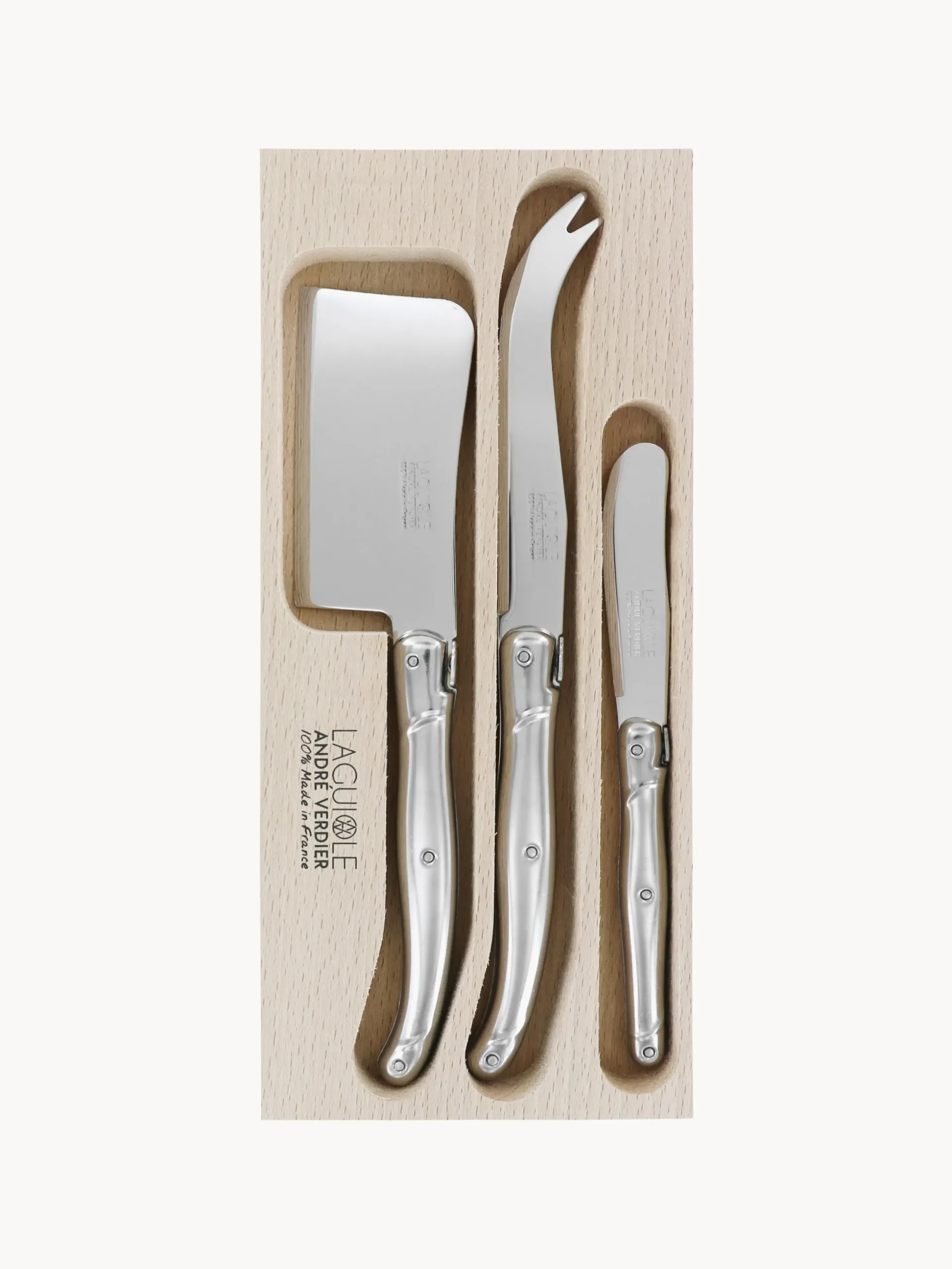 Set di 3 coltelli di farmaggio Debutant Inox