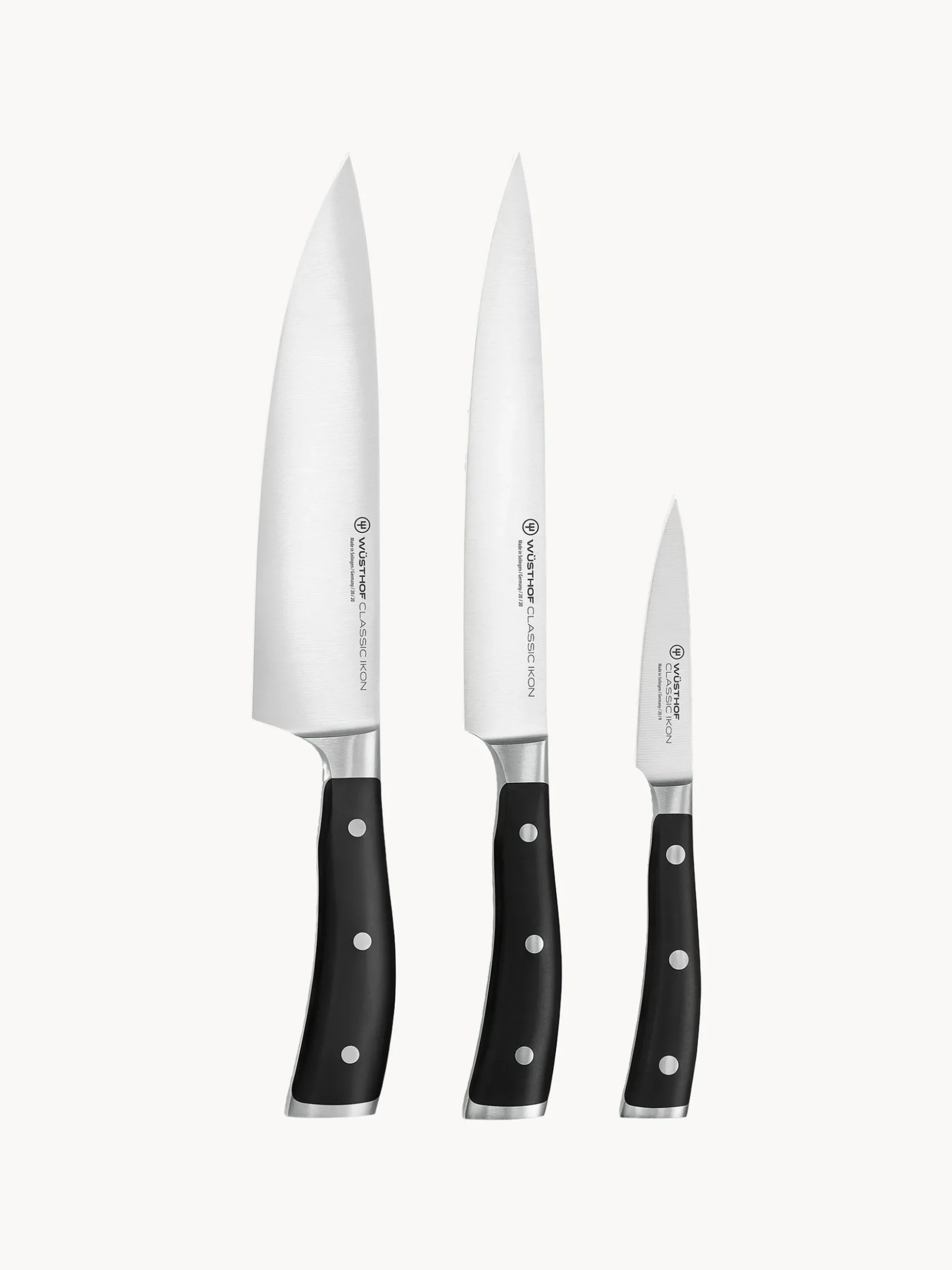 Set di 3 coltelli in acciaio inox Classic Icon