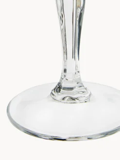 Set di 6 coppe da champagne in cristallo con motivo in rilievo Opera