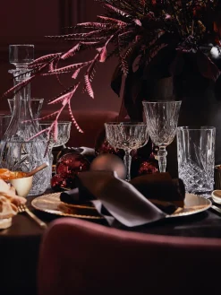 Set di 6 coppe da champagne in cristallo con motivo in rilievo Opera