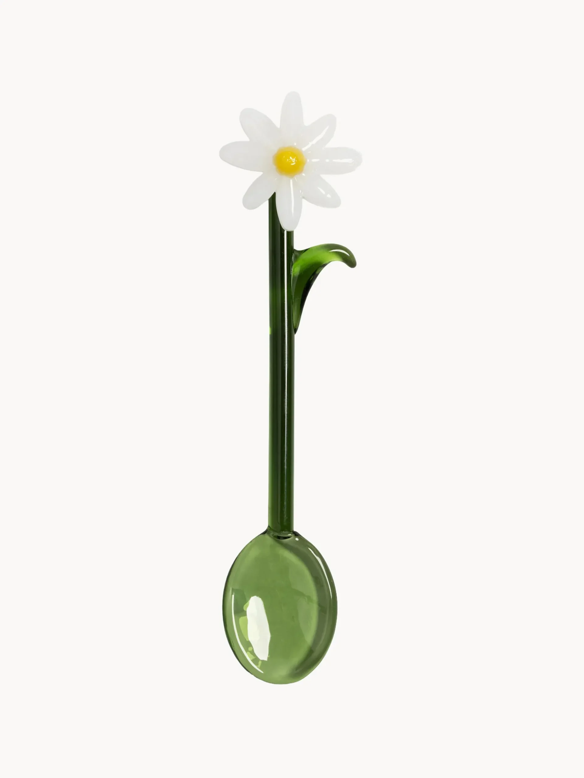 Set di 2 cucchiai in vetro borosilicato fatti a mano Flora