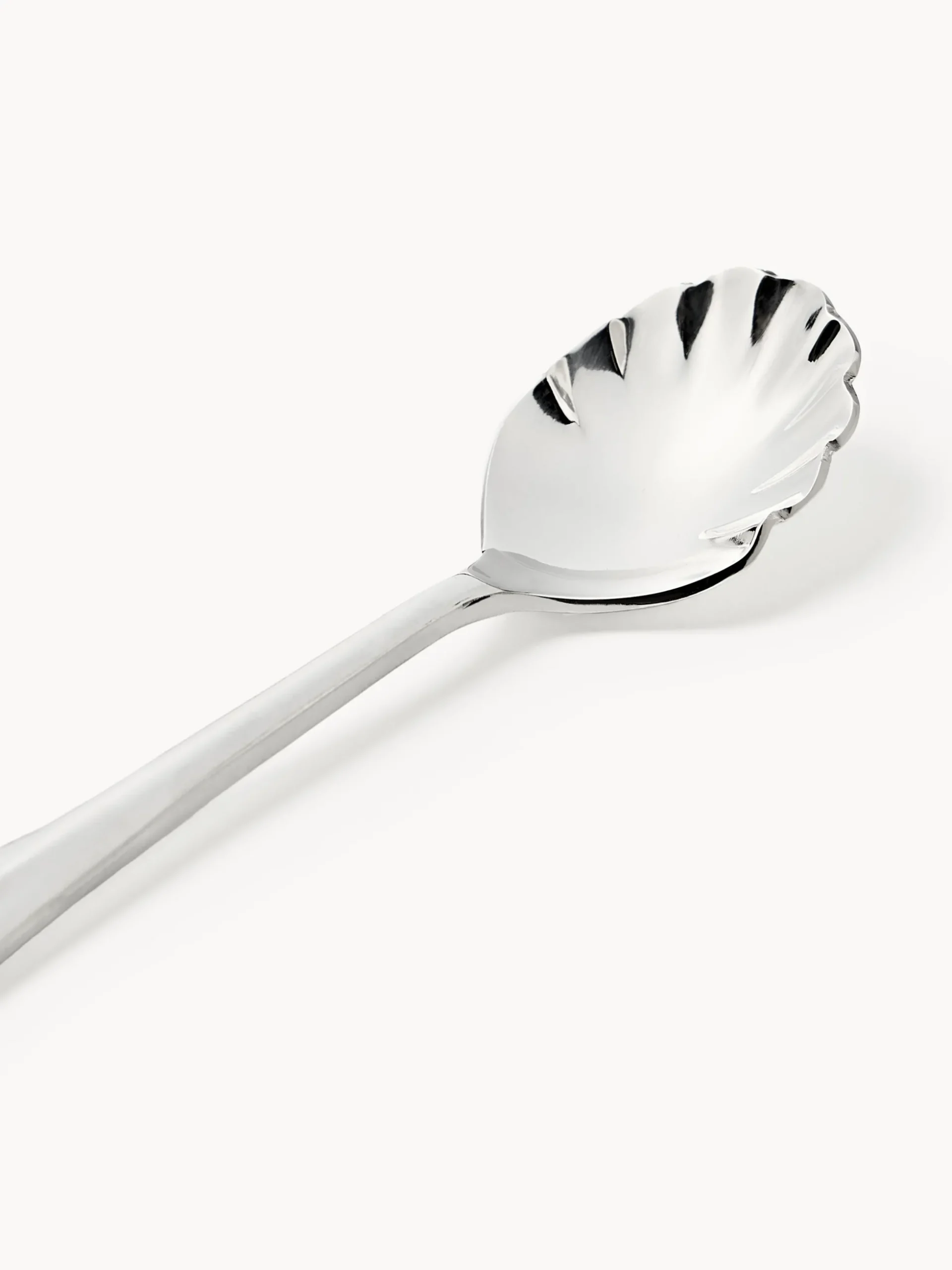 Set di 4 cucchiaini in acciaio inox lucido Ondine