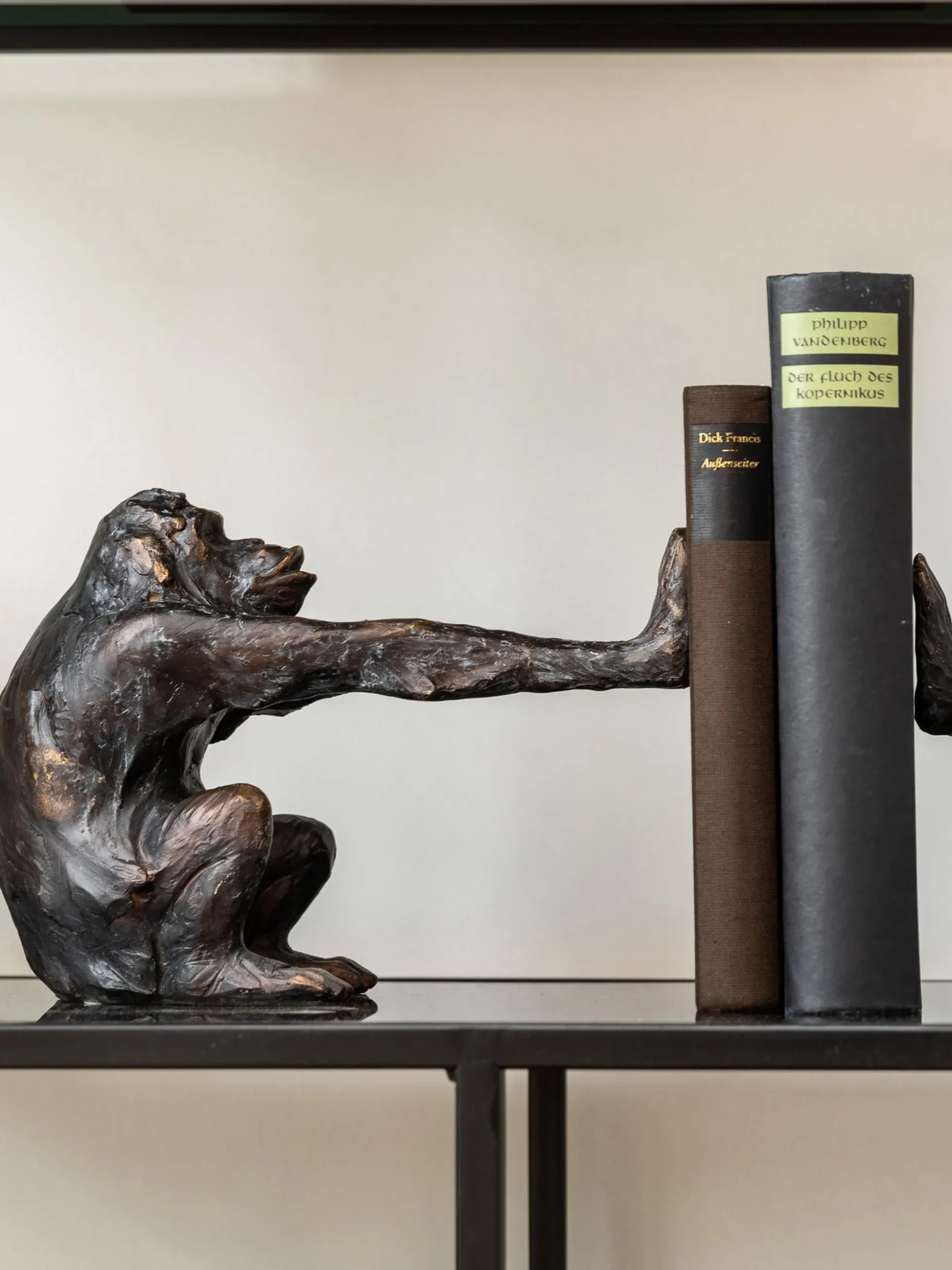 Set di 2 fermalibri fatti a mano Monkey Kare