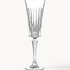 Set di 6 flute da champagne con motivo in rilievo Timeless