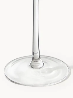 Set di 4 flute da champagne in vetro soffiato con bordo dorato Aleo