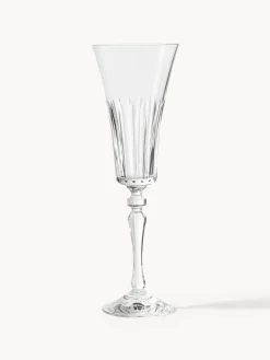 Set di 4 flute da champagne in cristallo Alessio