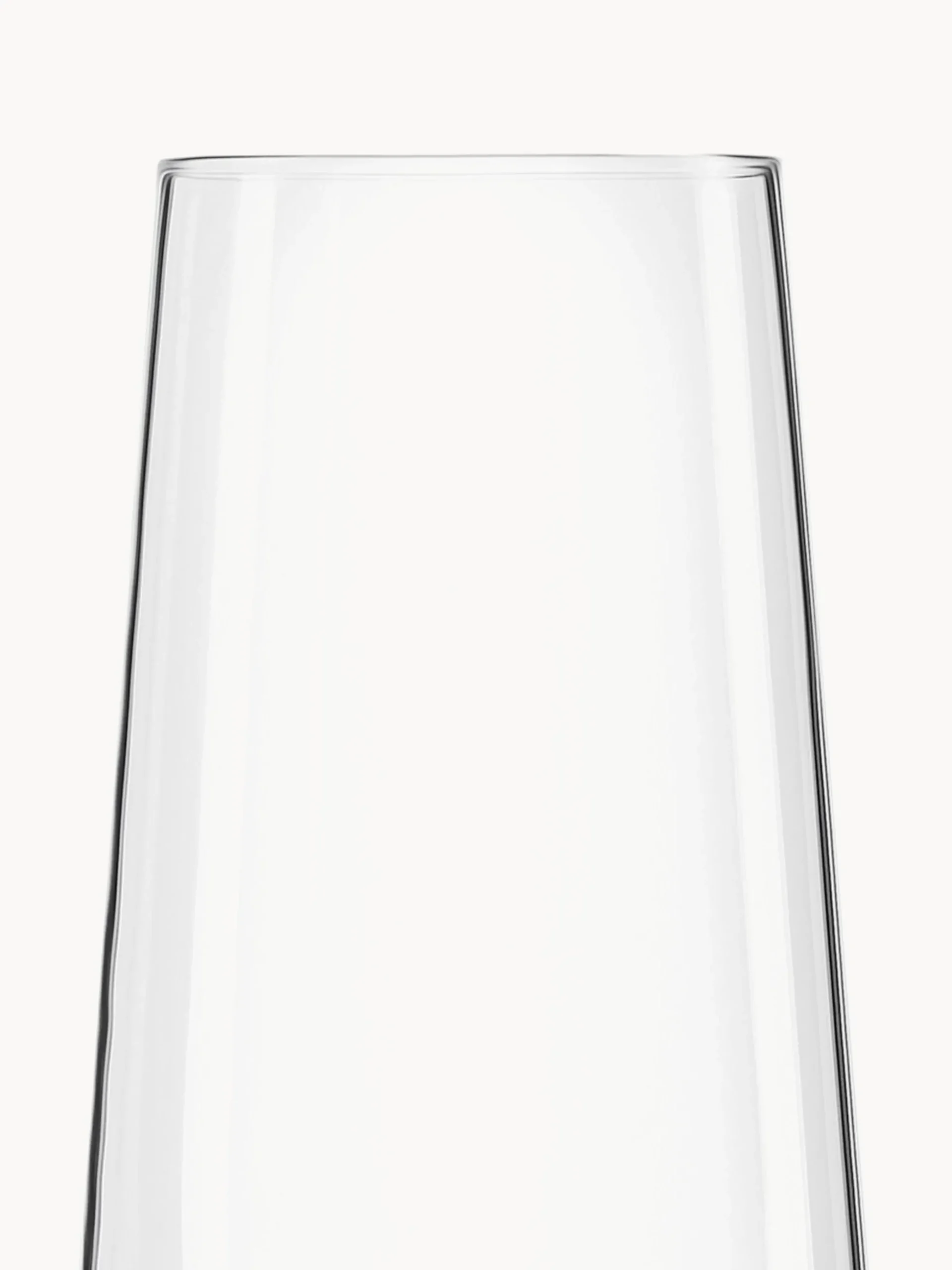 Set di 6 flute da champagne in cristallo a forma di cono Power