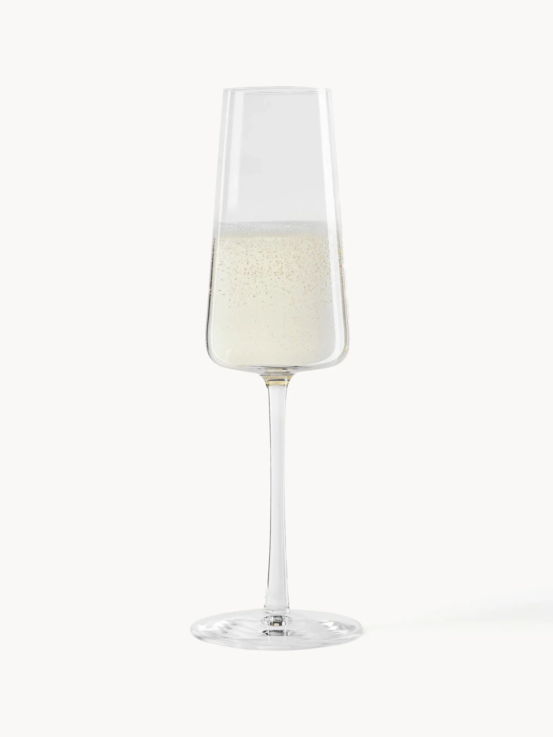 Set di 6 flute da champagne in cristallo a forma di cono Power