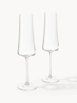 Set di 6 flute da champagne in cristallo Gwenda