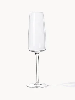 Set di 4 flute da champagne in vetro soffiato Ellery