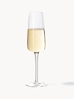 Set di 4 flute da champagne in vetro soffiato Ellery