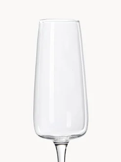 Set di 4 flute da champagne in vetro soffiato Ellery