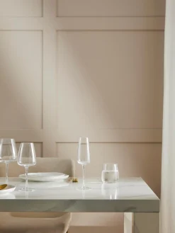 Set di 4 flute da champagne in vetro soffiato Ellery