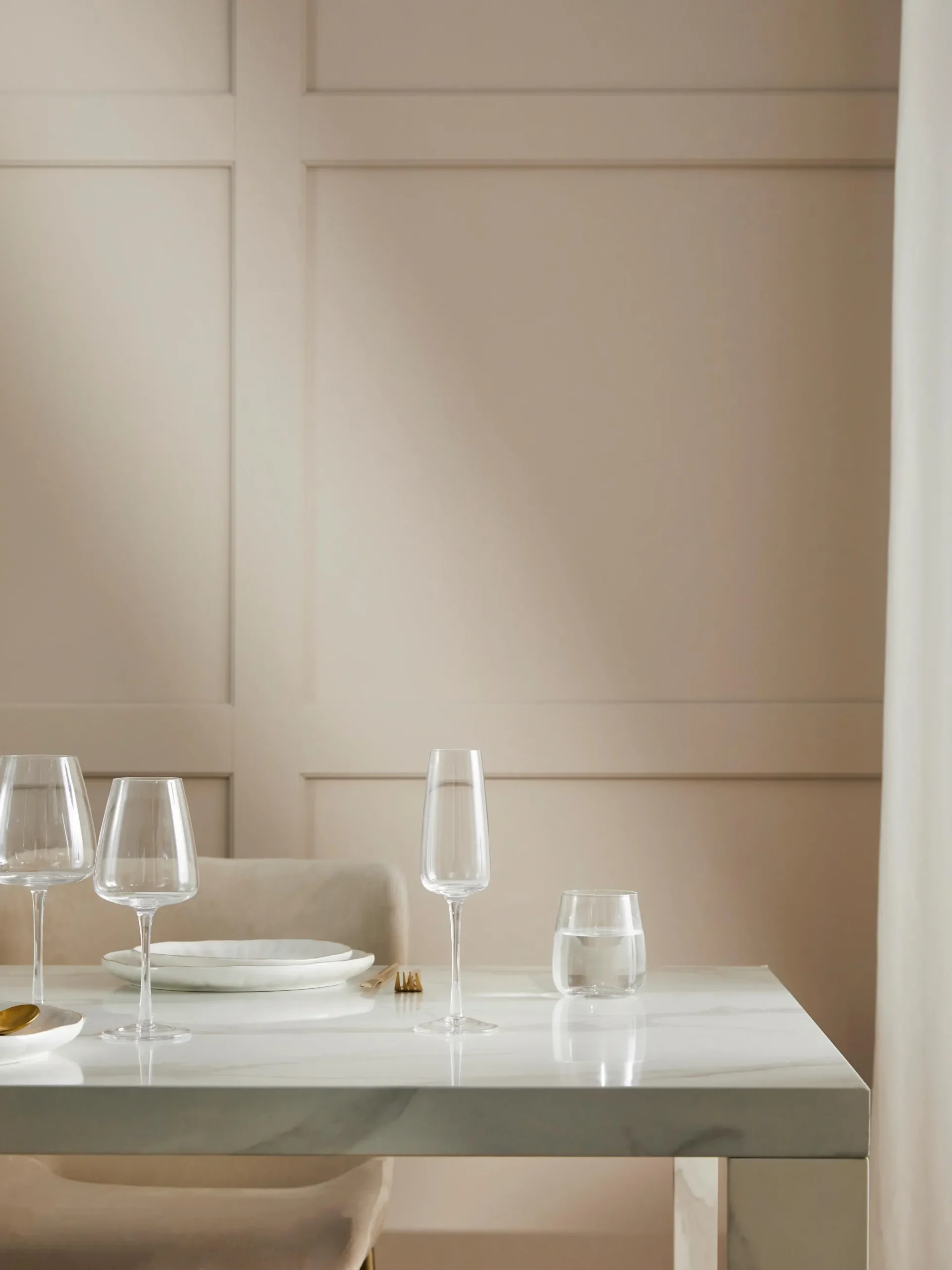Set di 4 flute da champagne in vetro soffiato Ellery