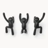 Set di 3 ganci appendiabiti di design Buddy