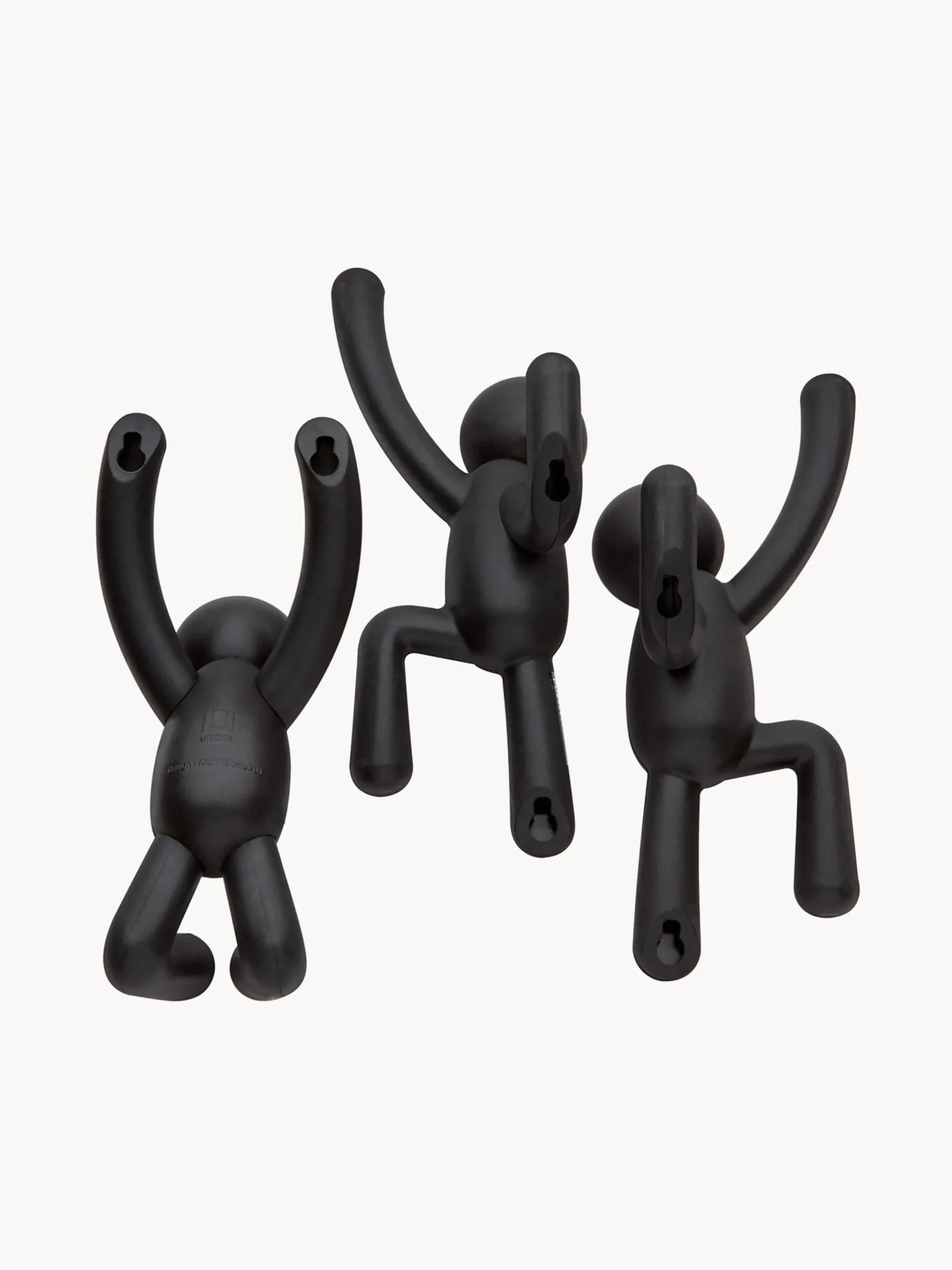 Set di 3 ganci appendiabiti di design Buddy