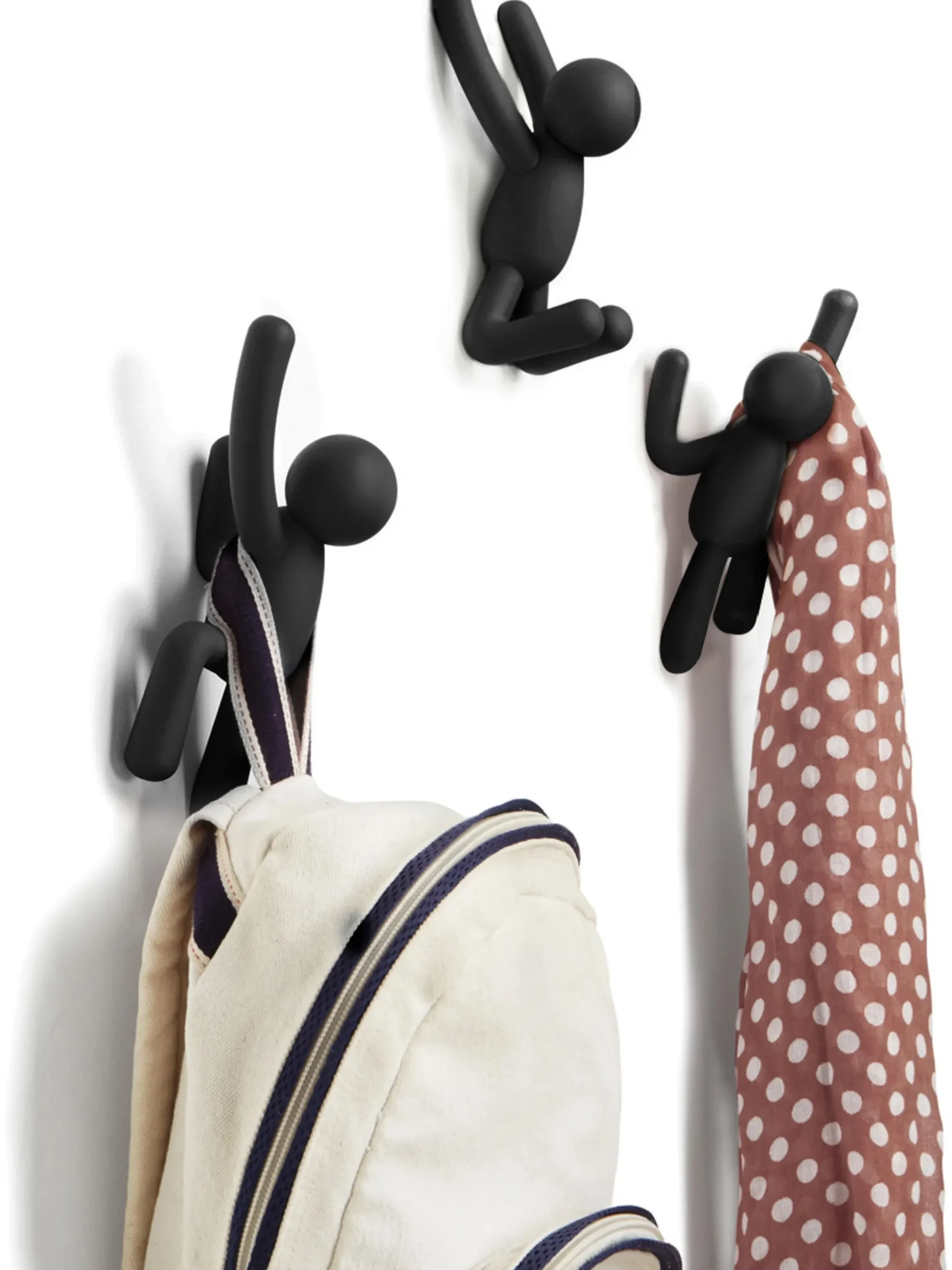 Set di 3 ganci appendiabiti di design Buddy