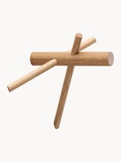 Set di 2 ganci da parete in legno Sticks