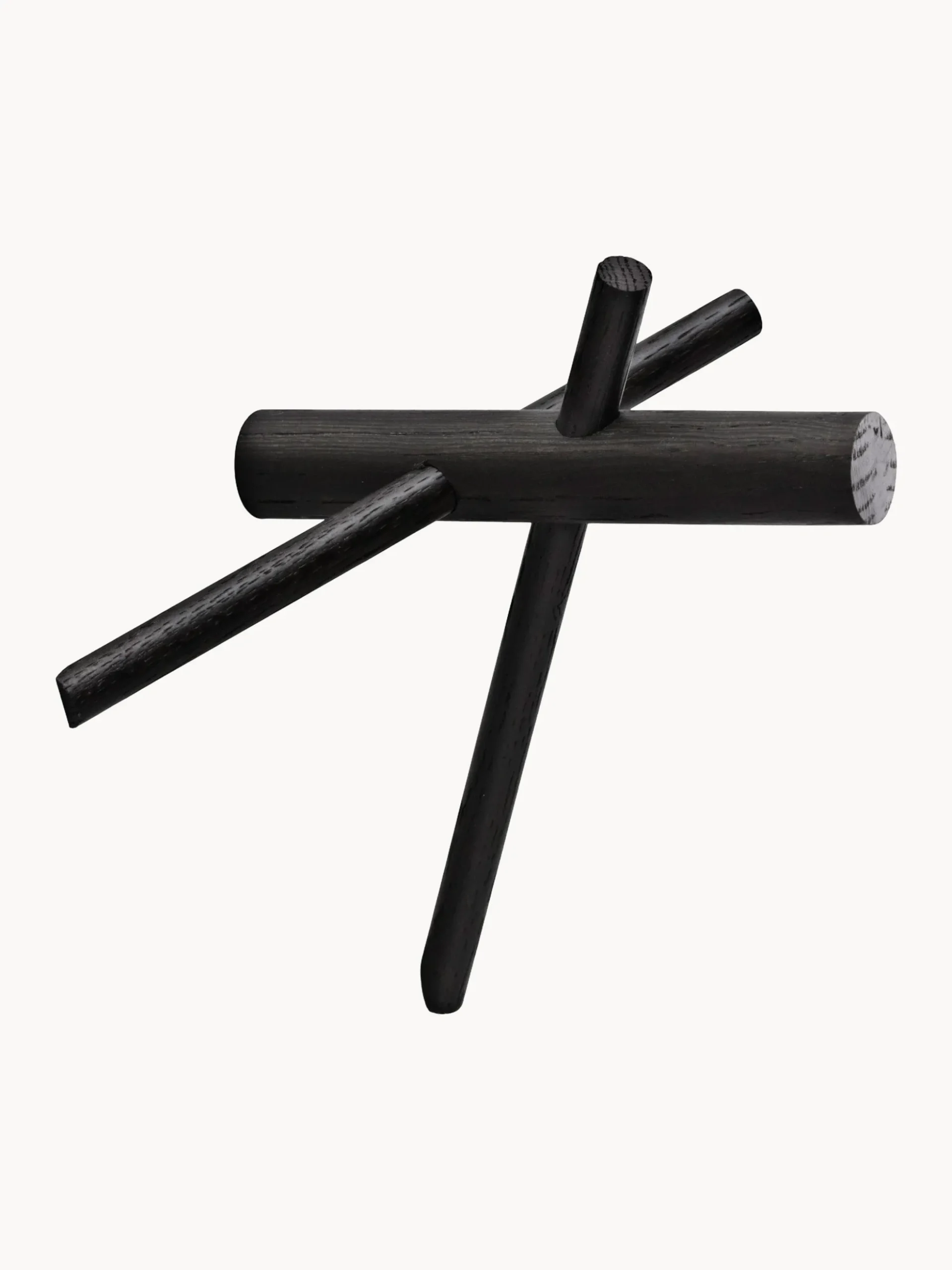 Set di 2 ganci da parete in legno Sticks