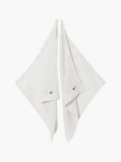 Set di 2 panni in mussola di cotone Sky Blue