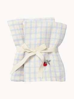 Set di 2 panni in mussola di cotone Sky Blue