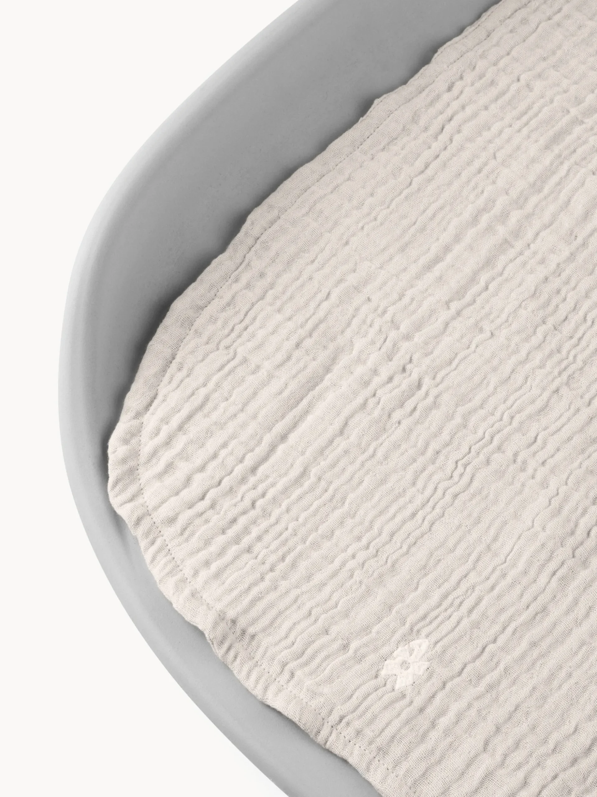 Set di 2 panni in mussola di cotone organico Rose