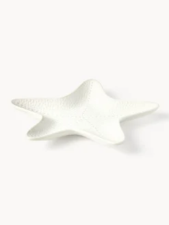 Set di 2 piatti a forma di stella marina in porcellana Andrina