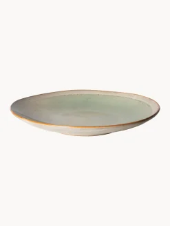 Set di 2 piatti da colazione fatti a mano con smalto reattivo 70's