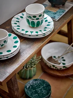 Set di 3 piatti da colazione dipinti a mano Linora