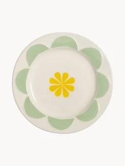 Set di 4 piatti da torta fatti a mano Folk