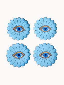 Set di 4 piatti da torta in porcellana Fleur