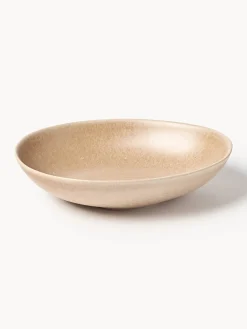 Set di 4 piatti fondi fatti a mano dalla forma organica Macey