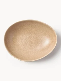 Set di 4 piatti fondi fatti a mano dalla forma organica Macey