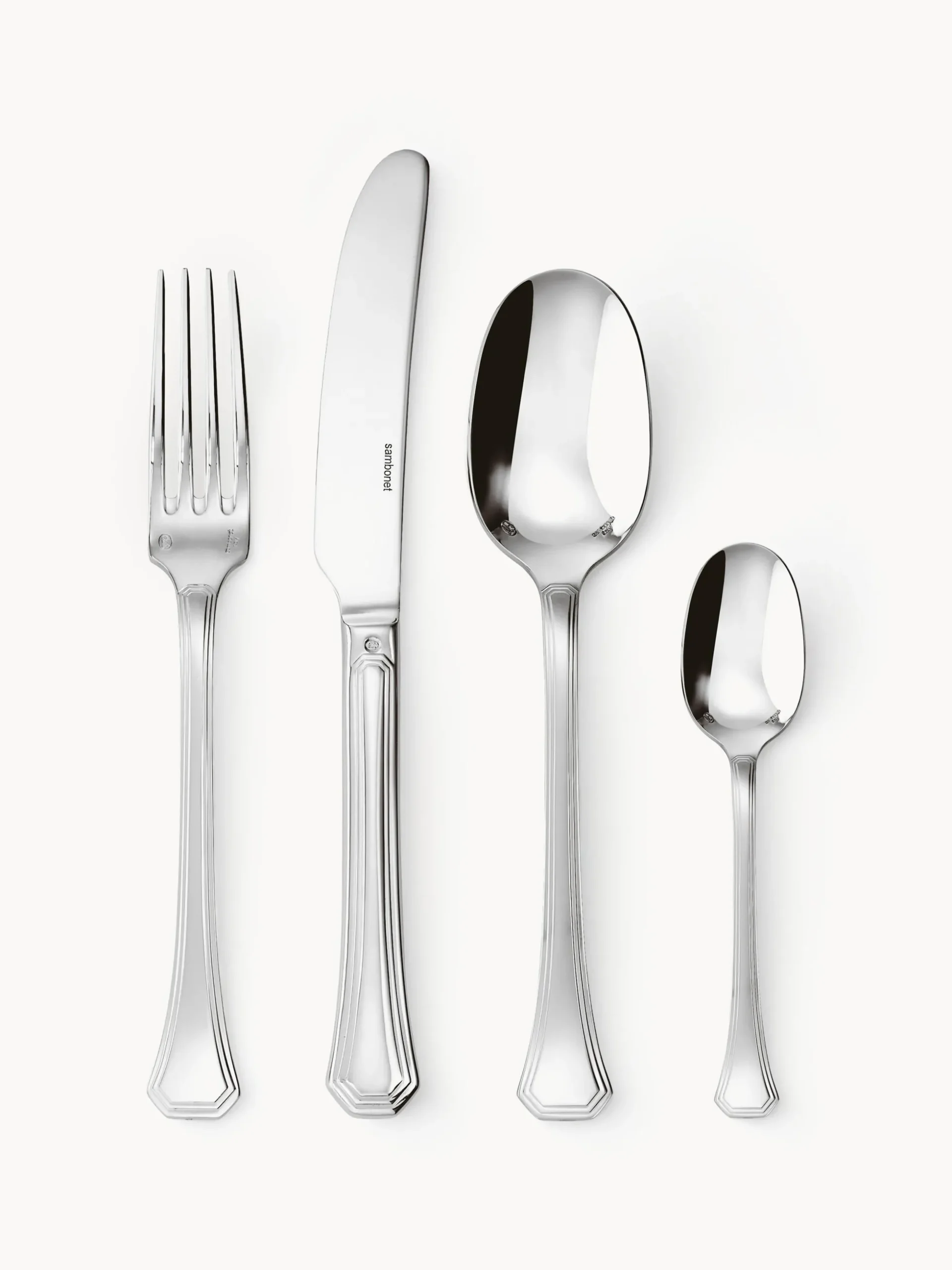 Set di 24 posate lucide Twenties, 6 persone