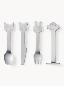 Set di 4 posate spazzolate opache per bambini Animal Friends
