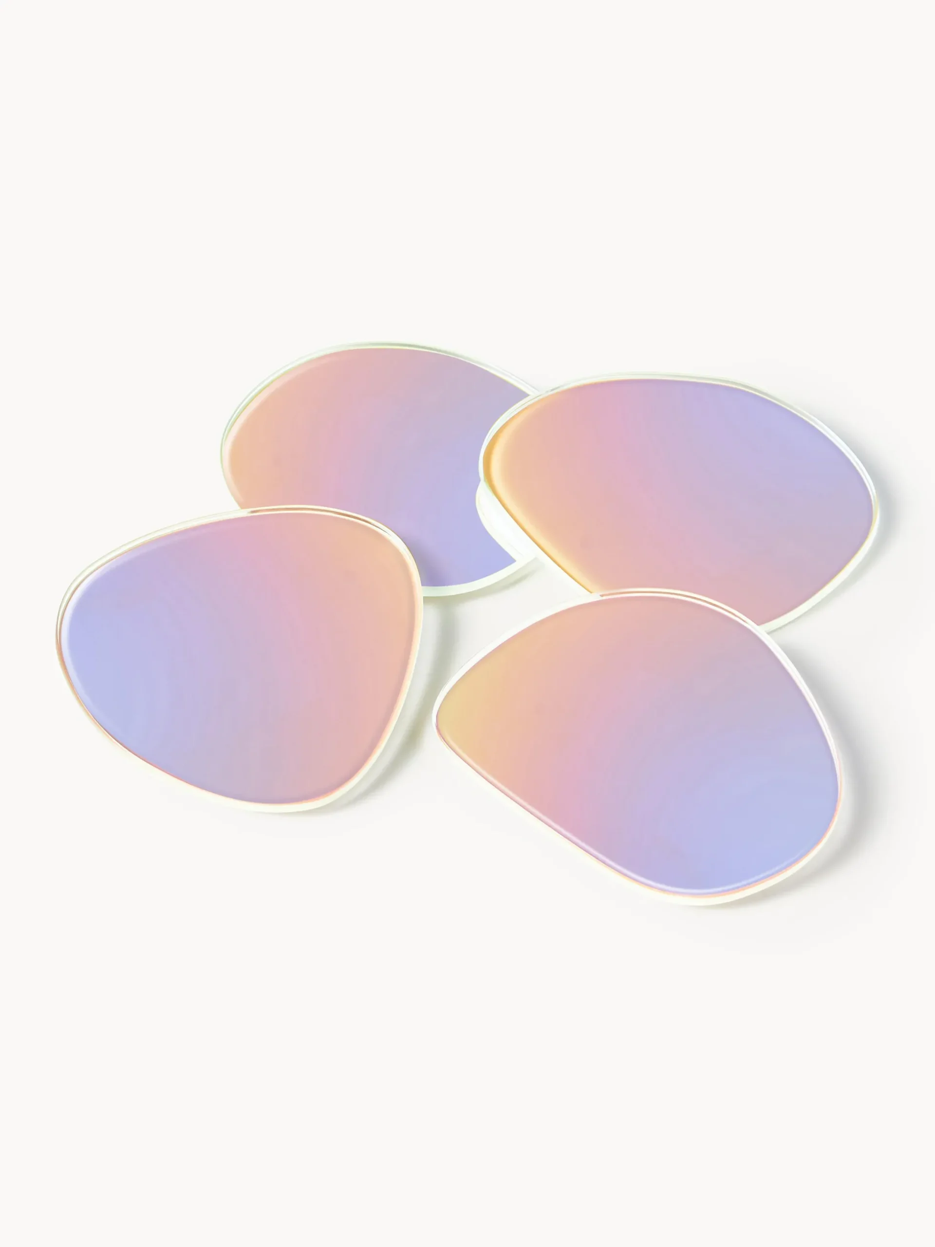 Set di 4 sottobicchieri asimmetrici Lio