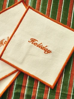 Set di 4 sottobicchieri in cotone Holiday