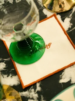 Set di 4 sottobicchieri in cotone Holiday