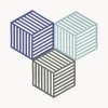 Set di 3 sottobicchieri in silicone Hexagon